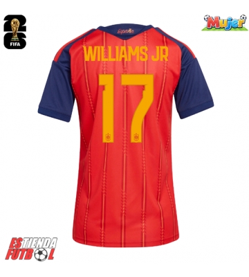 España Nico Williams #17 Primera Equipación Mujer Mundial 2026 Manga Corta